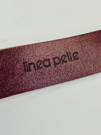 Vintage Brown Leather Linea Pelle Belt