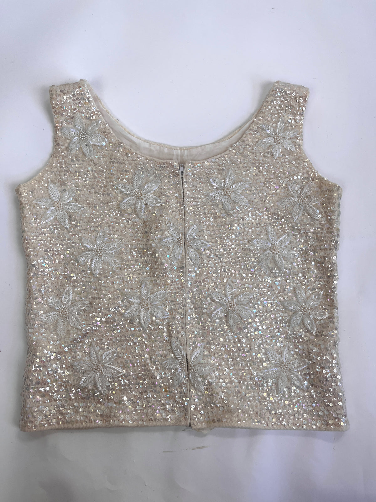 Vintage 1950s Wool & Sequin Top