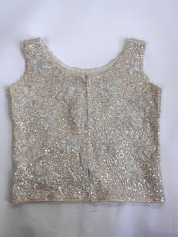 Vintage 1950s Wool & Sequin Top