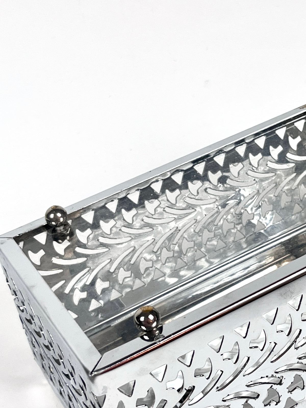 Vintage Chrome & Lucite Box Purse