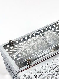Vintage Chrome & Lucite Box Purse
