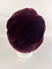 Vintage Reddish Brown Faux Fur Hat