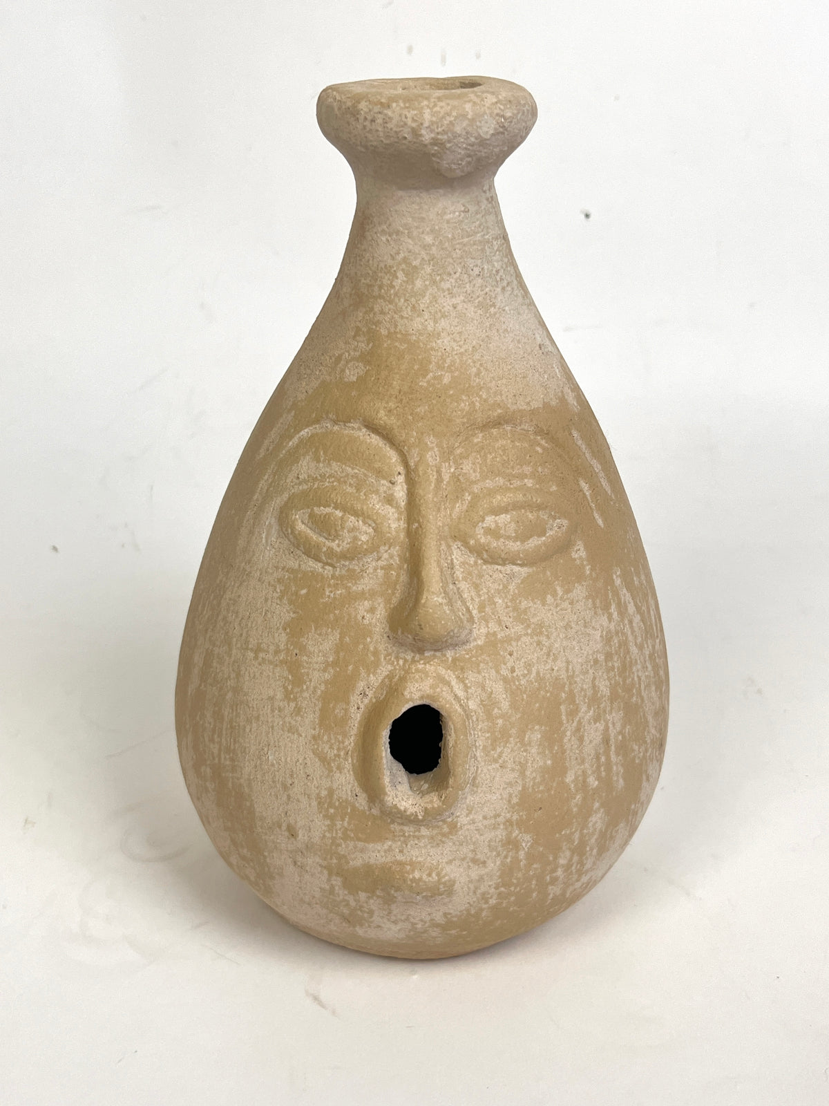 Vintage Terracotta Face Vessel