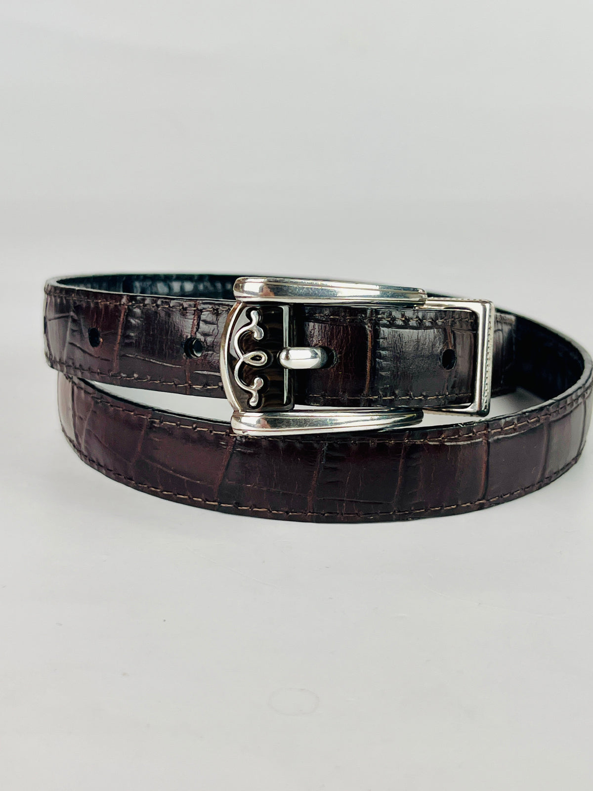 Vintage Reversible Black & Brown Leather Brighton Belt
