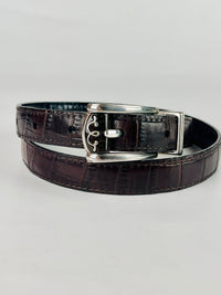 Vintage Reversible Black & Brown Leather Brighton Belt