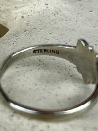 Vintage Sterling Turquoise Flower Ring