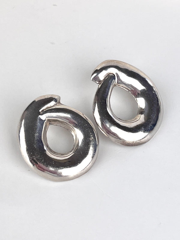 Vintage Modernist Sterling Earrings