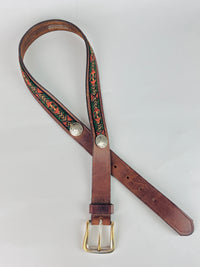 Vintage Brown Leather Brighton Belt