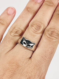 Vintage Sterling Cat Face Ring