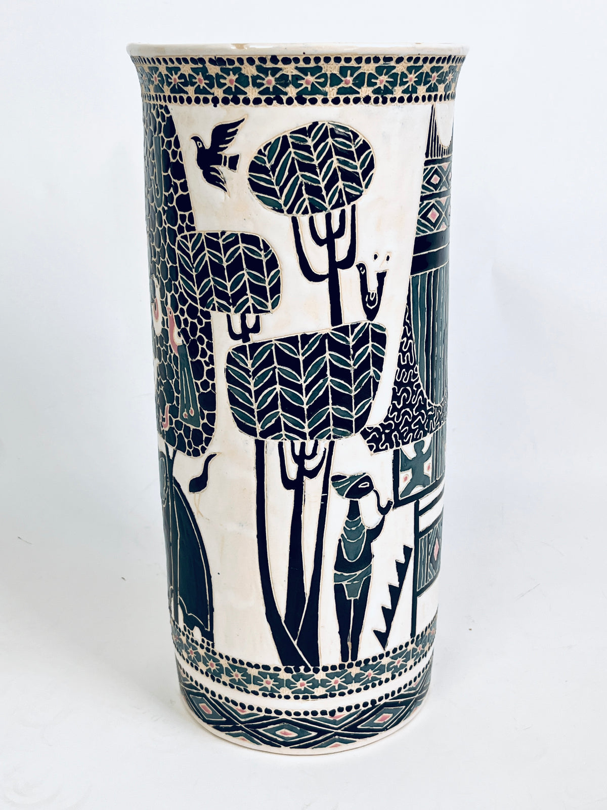 Mid-20th Century Ceramic Umbrella Stand