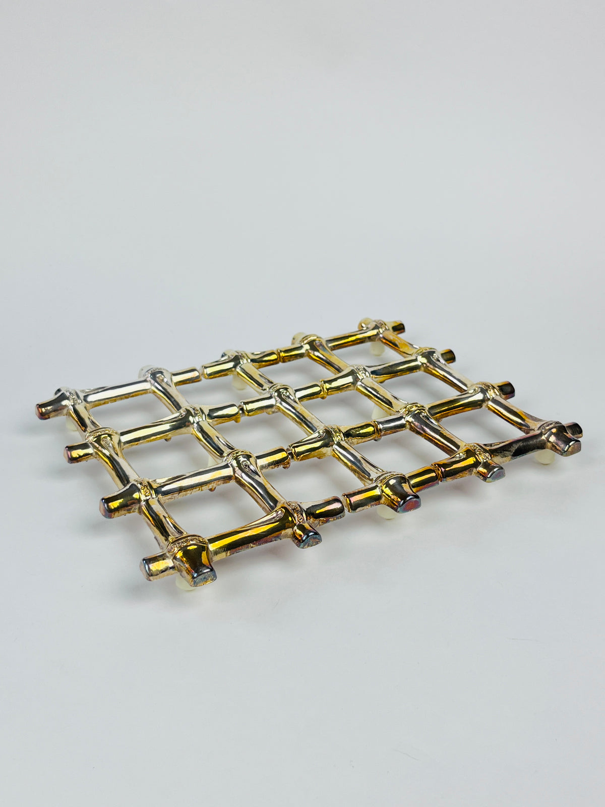 Vintage Expandable Faux Bamboo Trivet
