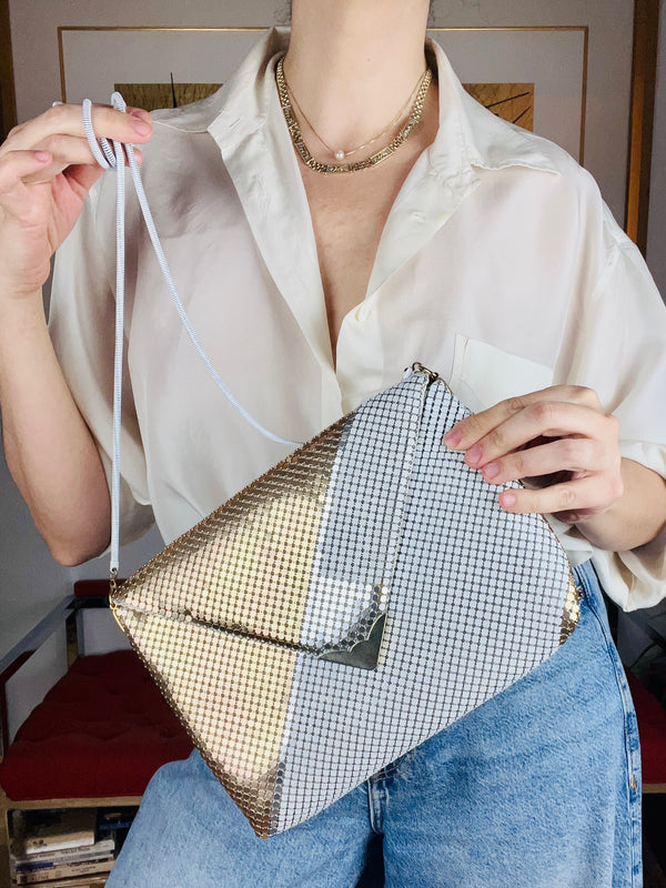 Vintage 1980s Metal Mesh Bag