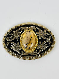 Vintage Moss Agate Belt Buckle