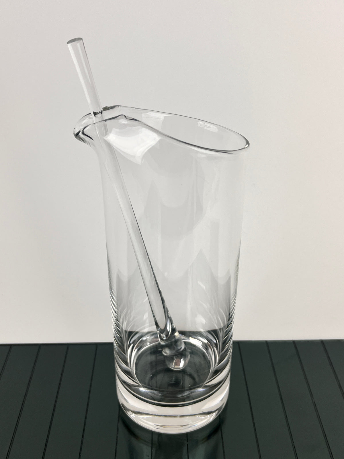 Vintage Glass Cocktail Pitcher & Stirrer