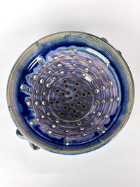 Vintage Handmade Stoneware Colander