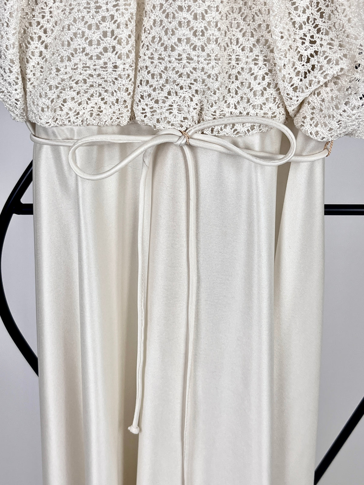 Vintage 70s White Maxi Dress