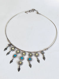 Vintage Sterling & Mother of Pearl Necklace by QT Quoc