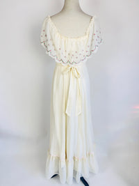Vintage Gunne Sax by Jessica McClintock Floral Gauze Dress
