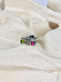Modernist Sterling Gemstone Ring