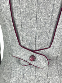 Vintage Gray & Burgundy Princess Coat