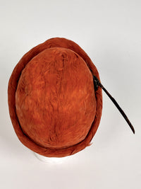 Vintage Orange Feather Hat