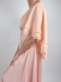 Vintage 1960s Peach Maxi Dress