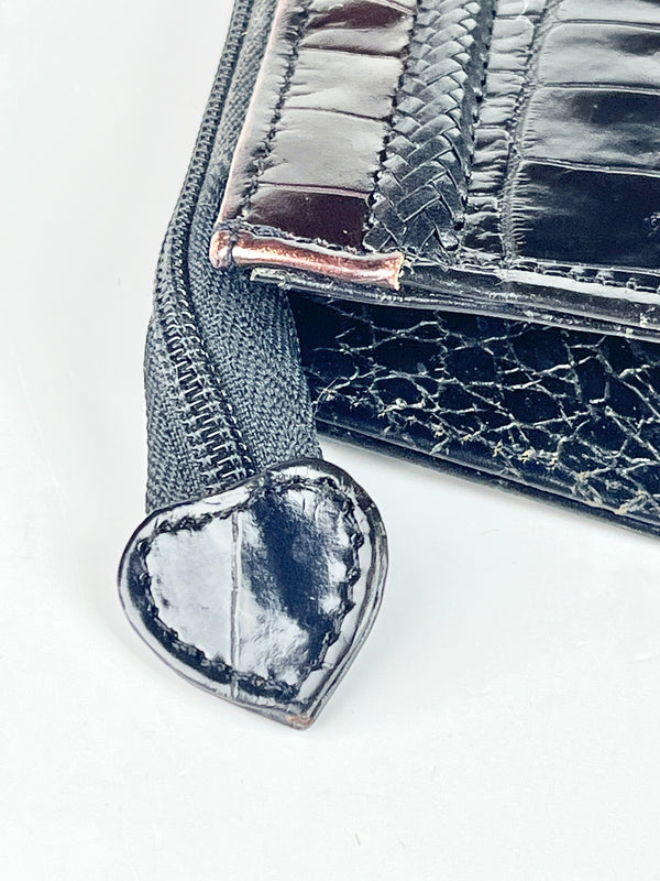 Vintage Croc-Embossed Pouch by Brighton