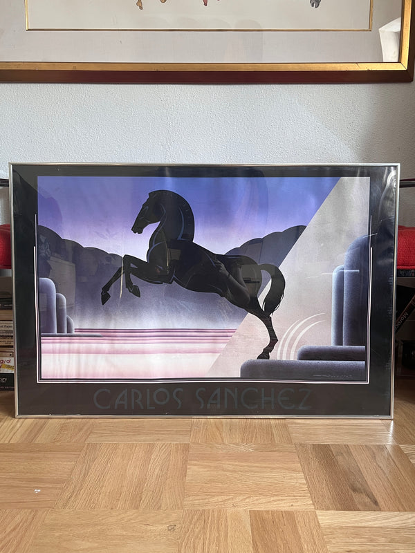 Vintage Carlos Sanchez Horse Lithograph