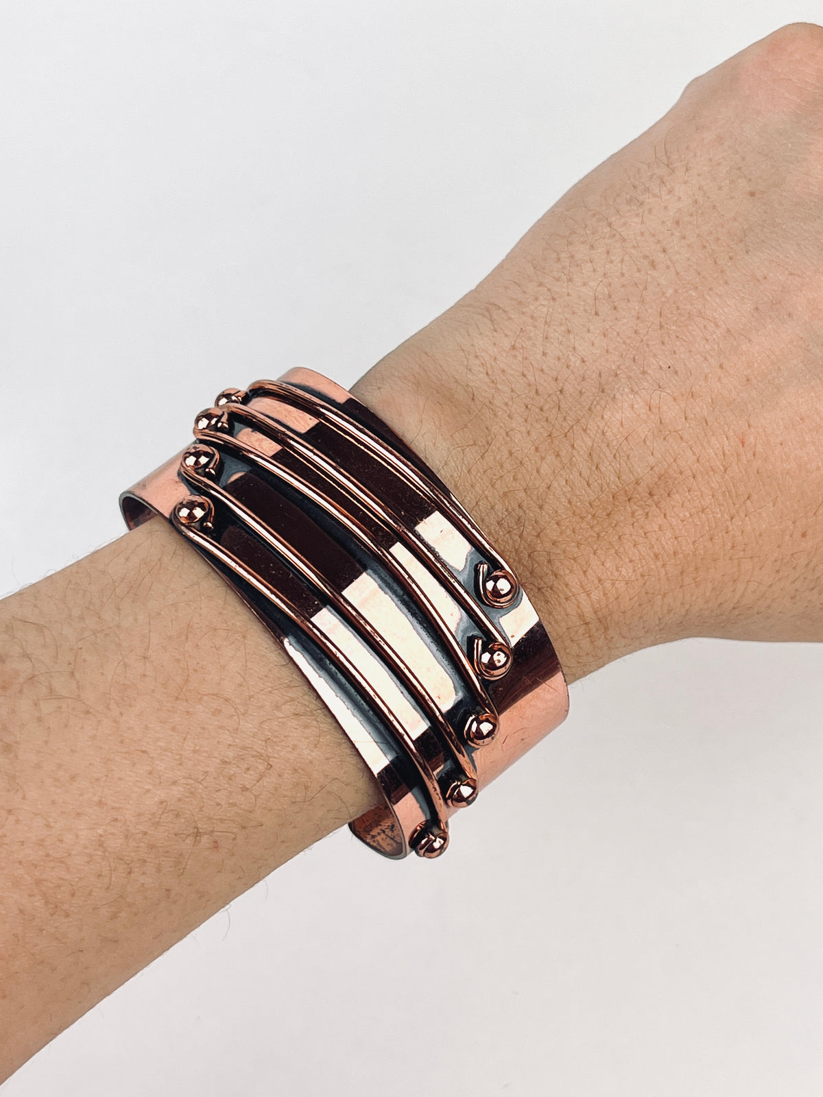 Modernist Copper Cuff by Renoir