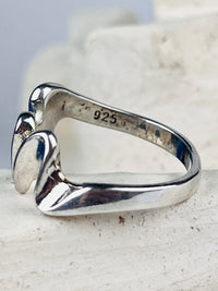 Modernist Sterling Wave Ring