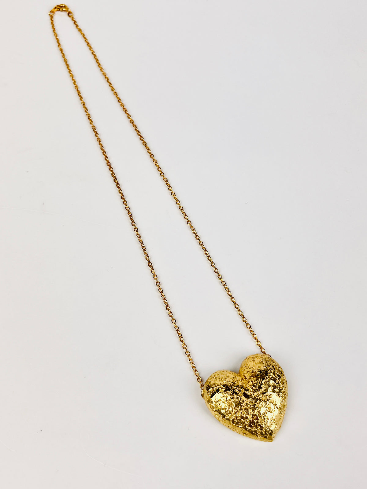 Vintage Textured Heart Necklace