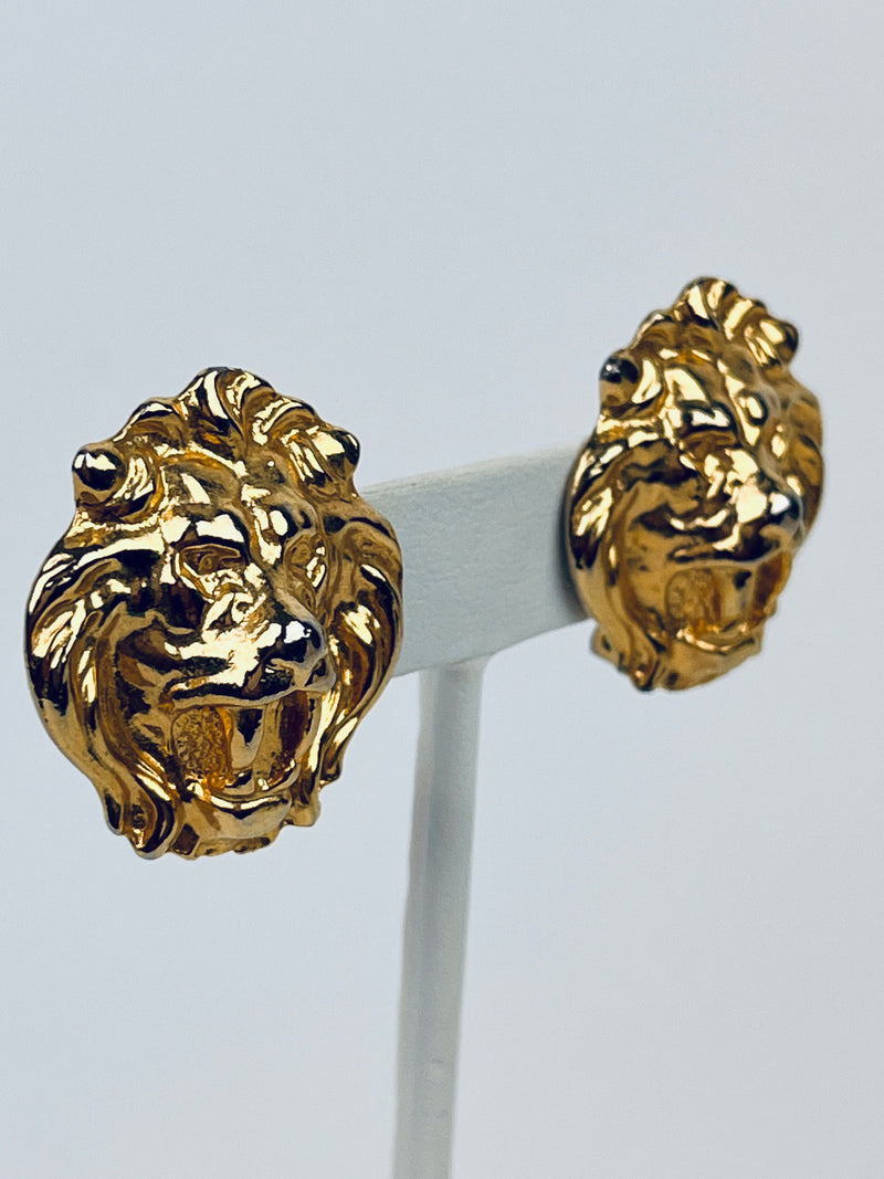 Vintage Lion Head Earrings