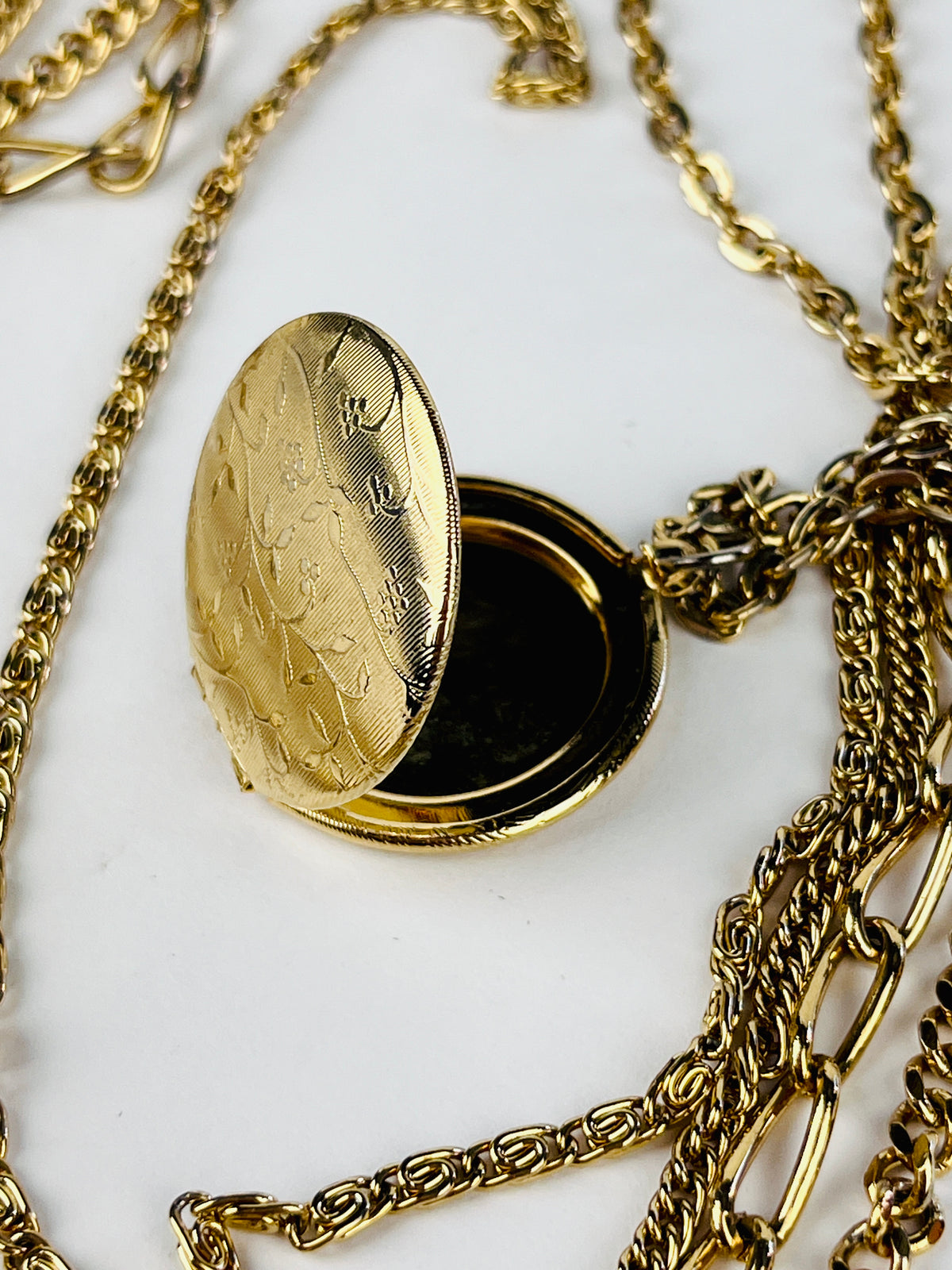 Vintage Multichain Locket Necklace