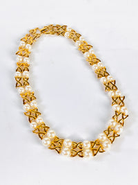 Vintage Faux Pearl Collar Necklace