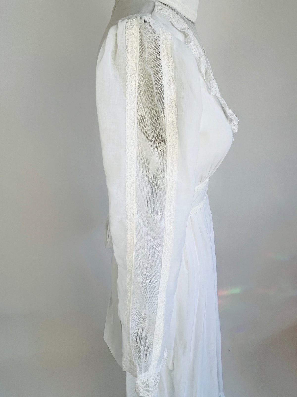 Vintage Gunne Sax by Jessica McClintock White Gauze Dress