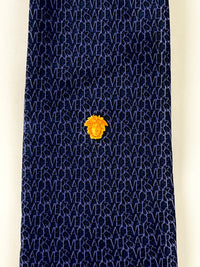 Gianni Versace Vintage 90s Silk Tie, Medusa and Versace Logo Design