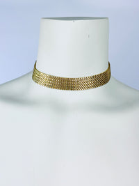 Vintage Metal Mesh Choker Necklace