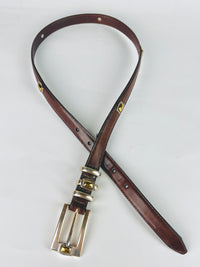 Vintage Brown Leather Brighton Belt