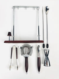 Vintage Mid-Century Bar Tools Set, 7pc