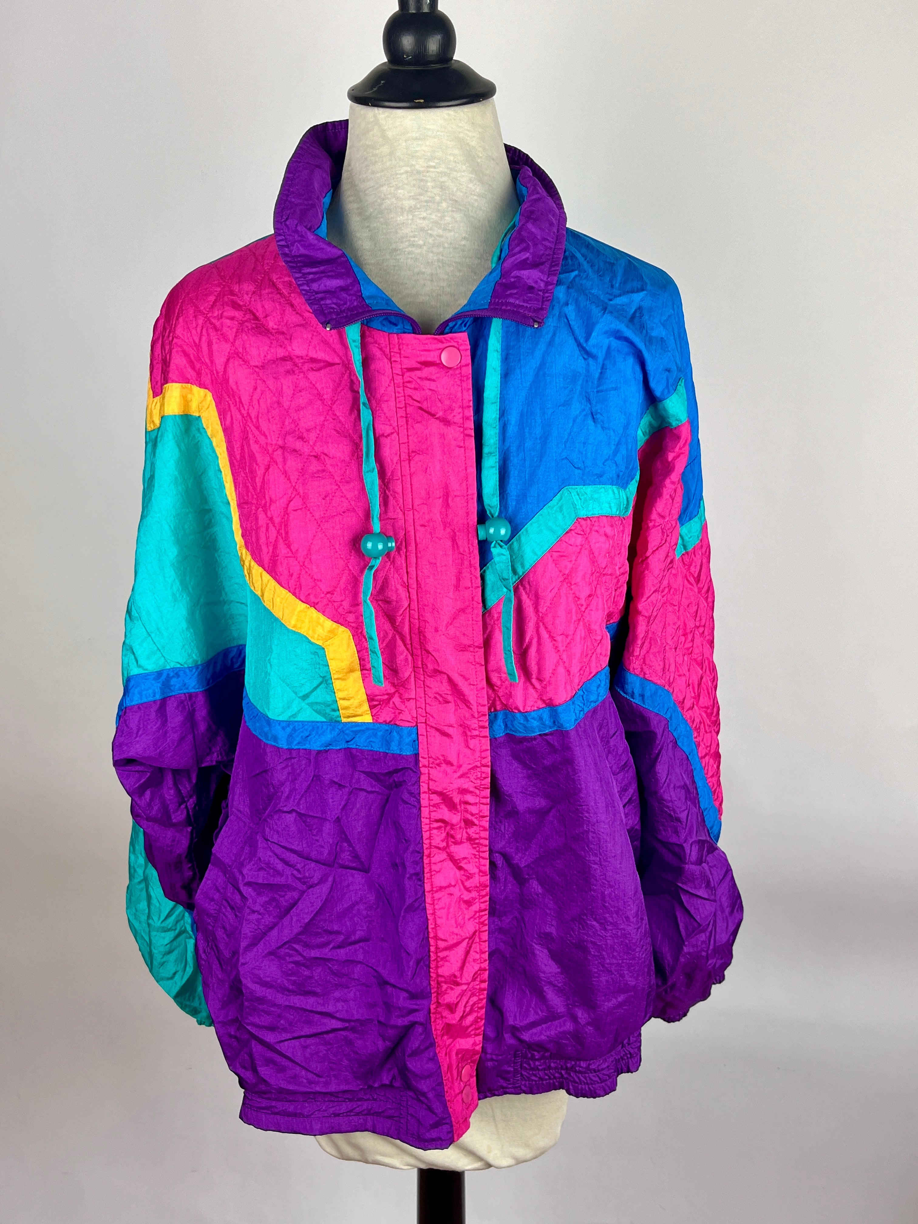 Vintage Colorblock Windbreaker Jacket Dovetail