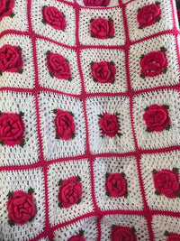Vintage Handmade Crochet Blanket