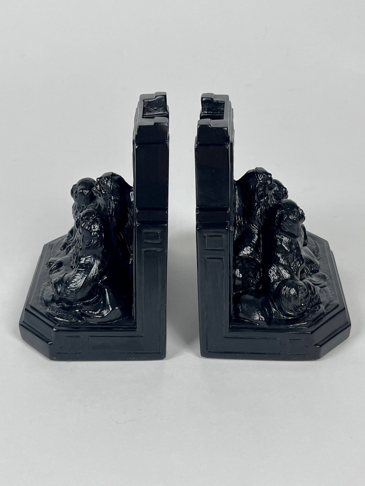 1920s Art Deco Pekingese Dog Bookends