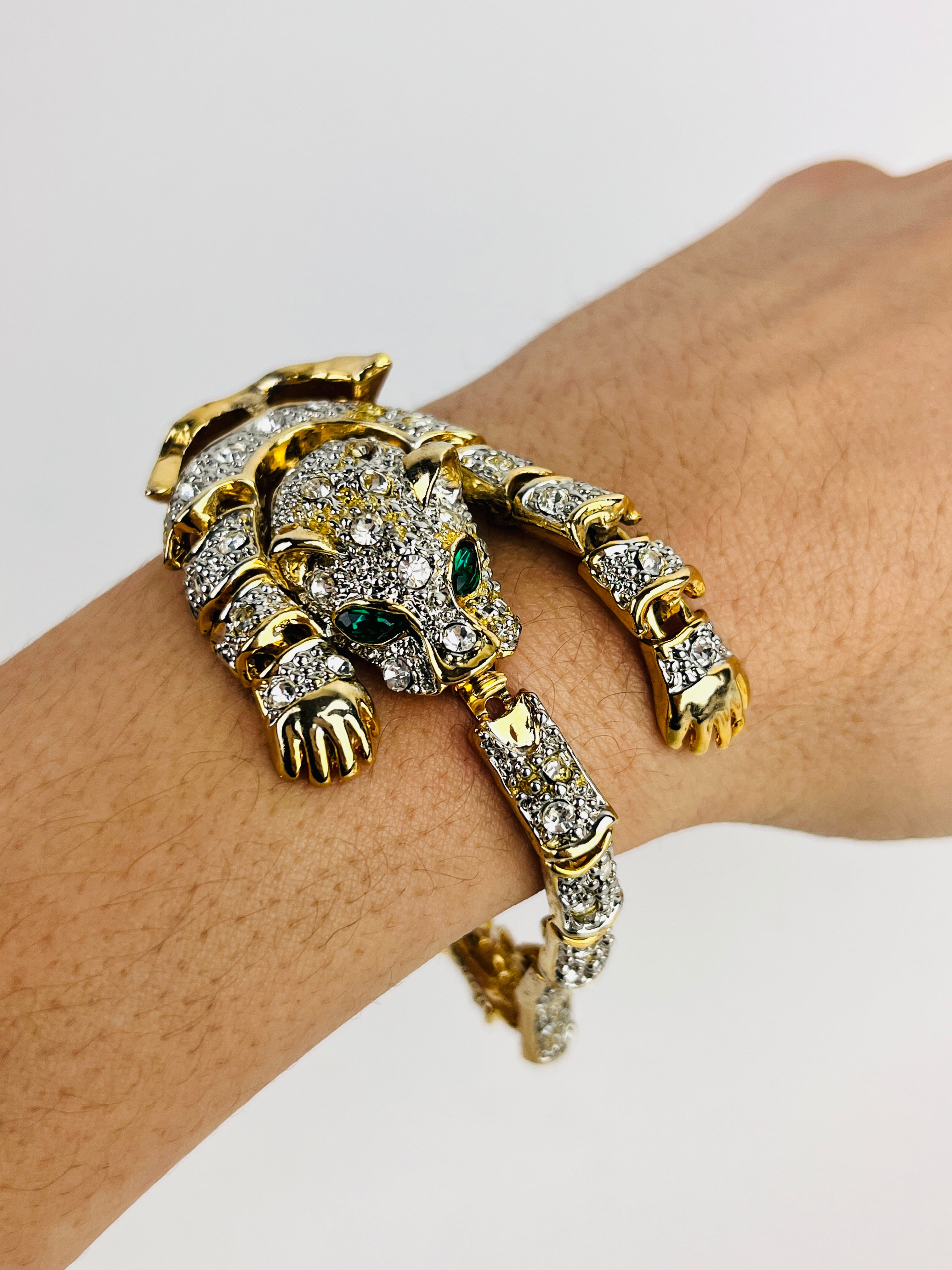 Vintage Rhinestone Leopard Bracelet – Dovetail