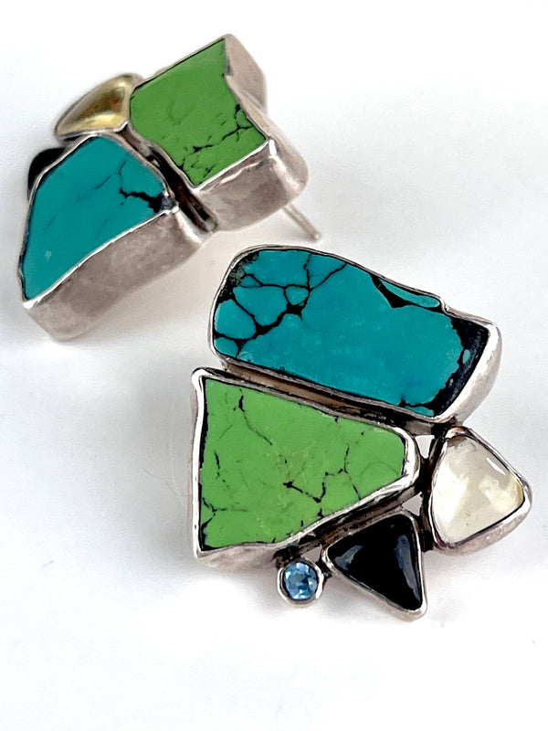 Handmade Sterling & Stone Earrings by Echo of the Dreamer