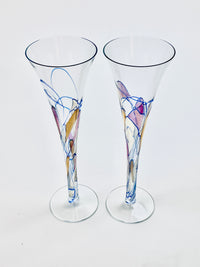 Crystal Champagne Flutes, 2pc