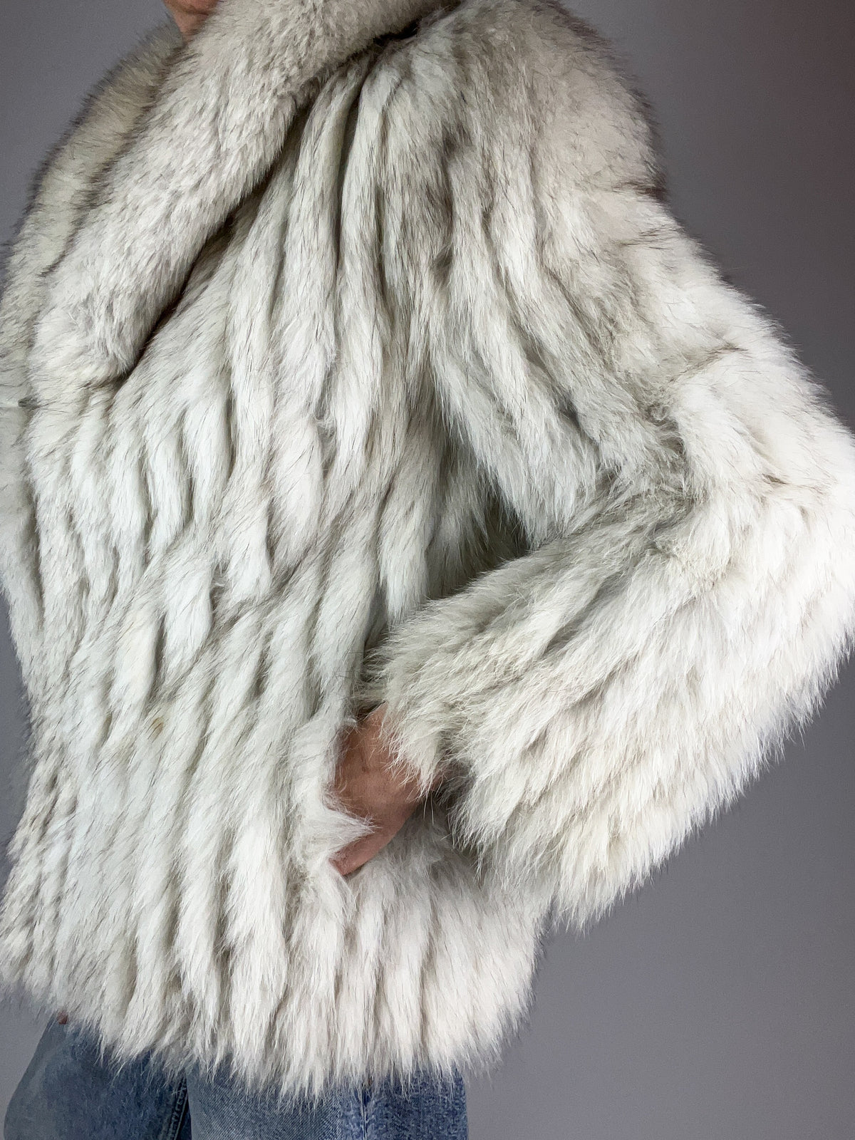 Vintage Scandinavian Fox Fur Coat