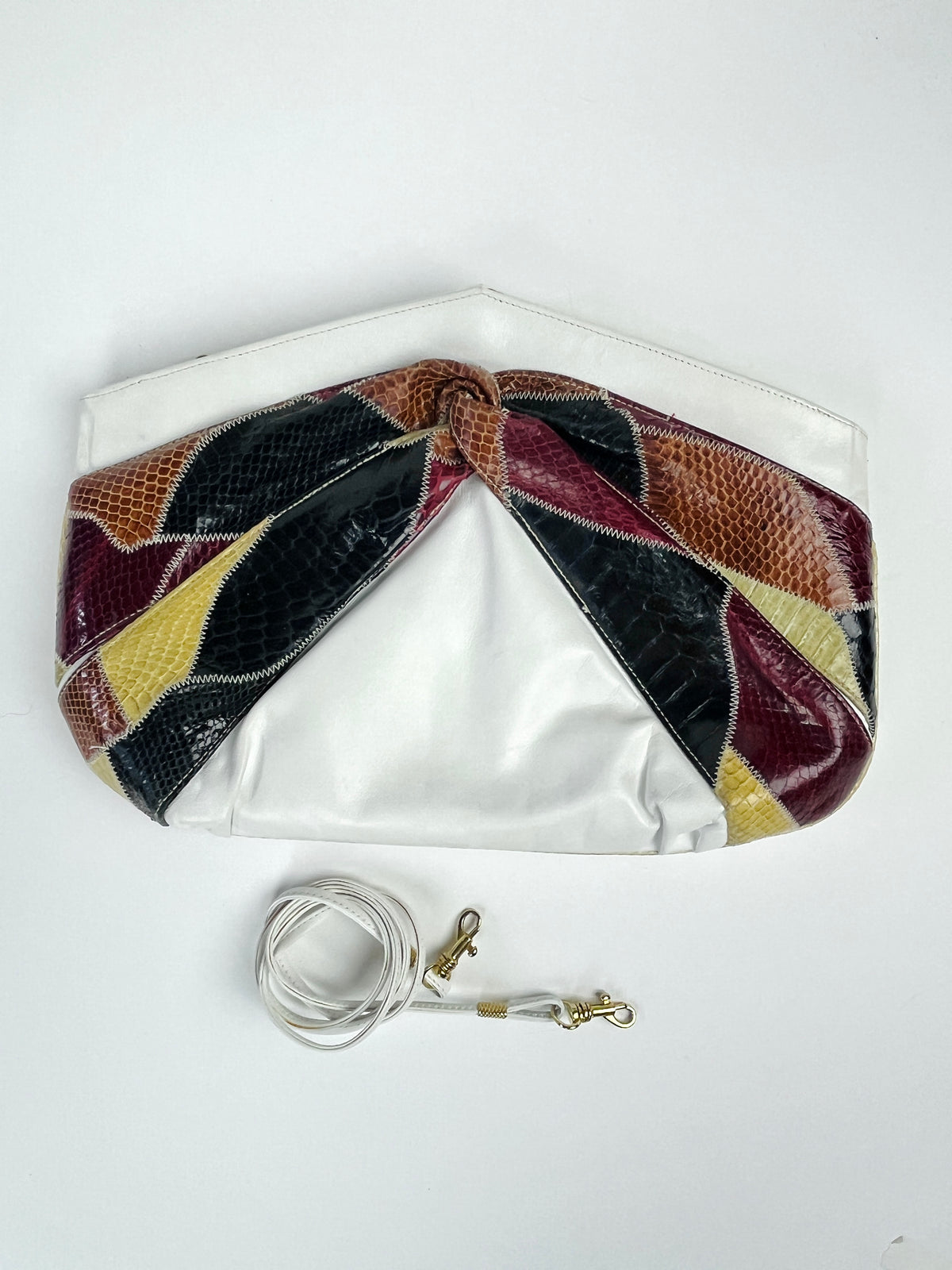 Vintage Leather and Snakeskin Bag