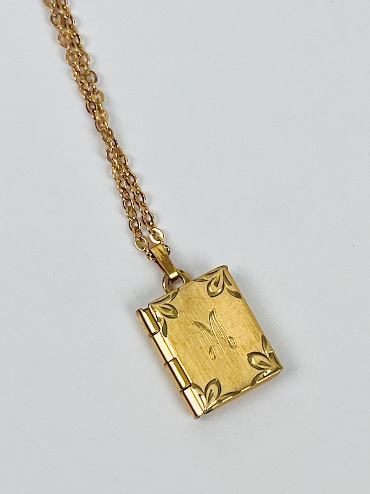 Antique “M” Monogram Book-Shaped Locket