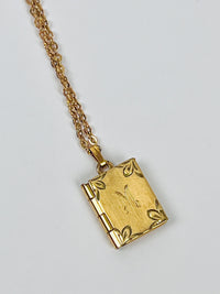 Antique “M” Monogram Book-Shaped Locket