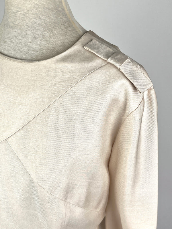 Vintage 1950s Cream Shift Dress